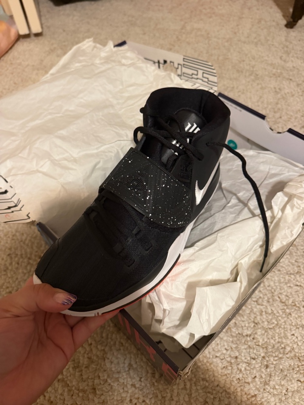 NEW IN BOX Nike Kyrie 6 Black Basketball Shoe